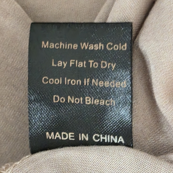 POL Cocoa (Brown) Long-Sleeve Tunic Sheer Mesh Sleeve, Cuff and Hem Size M - Picture 9 of 9